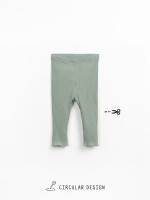 Ribbed leggings in organic cotton