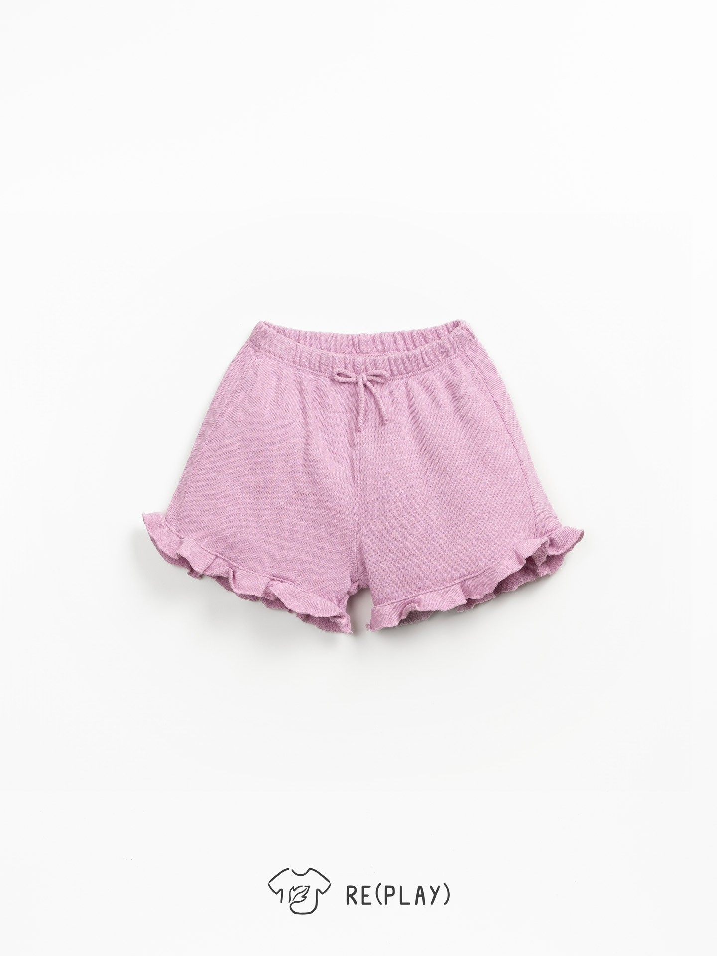 Shorts with elastic waistband and decorative bow