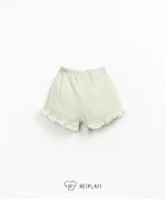 Pantaln corto de punto con insercin de volante
