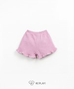 Jersey shorts with ruffle insert
