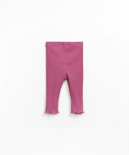 Ribbed leggings in organic cotton