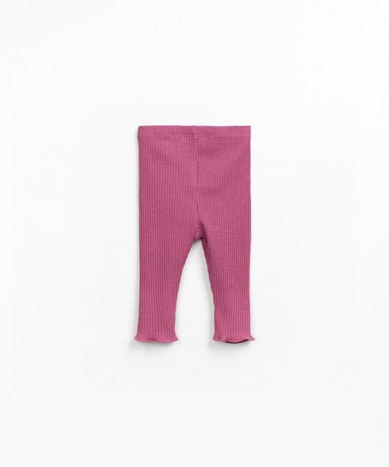 Ribbed leggings in organic cotton