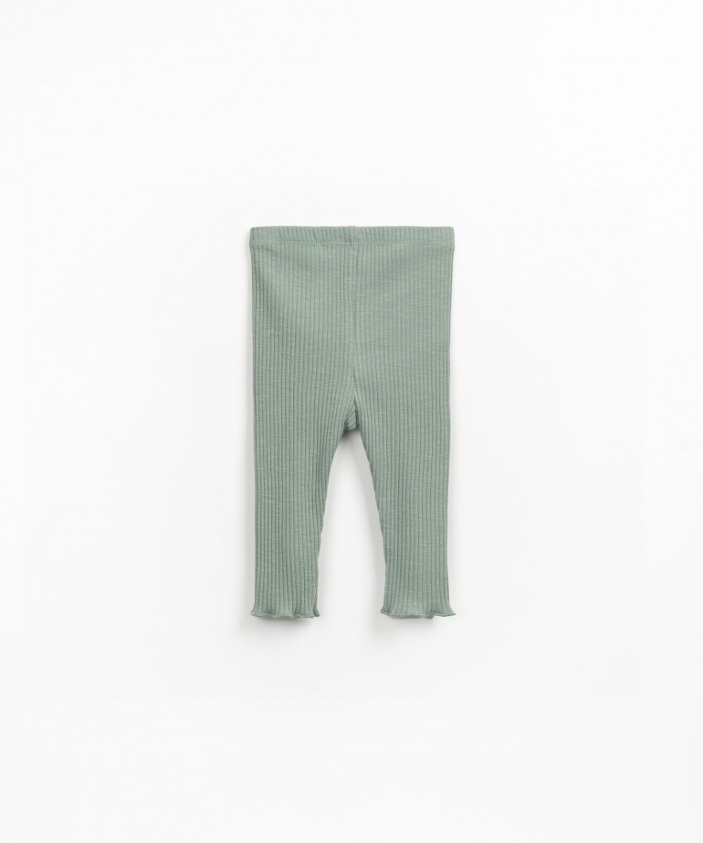 Ribbed leggings in organic cotton