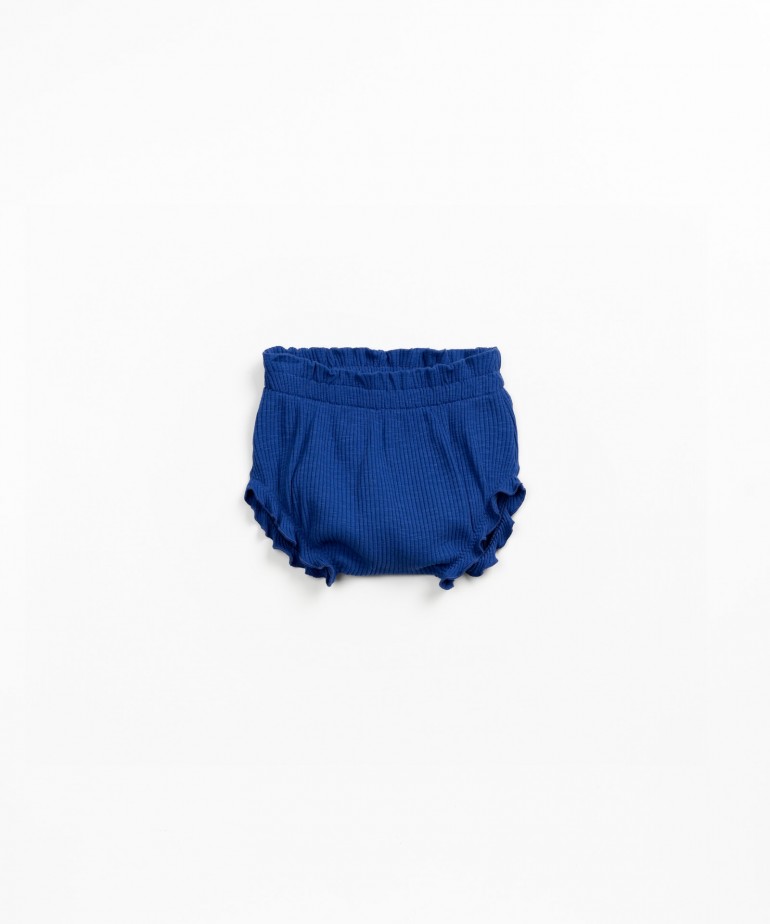 Rib flame underwear in organic cotton and elastane with coconut buttons