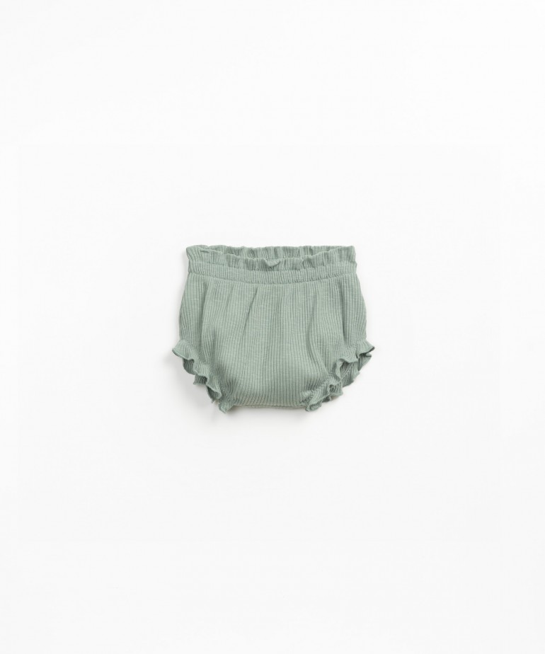 Rib flam briefs in organic cotton and elastane with coconut buttons