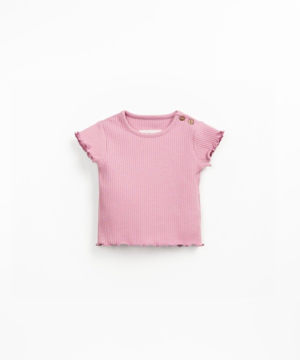 Ribbed organic cotton jersey t-shirt