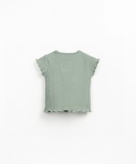 T-shirt with shoulder opening