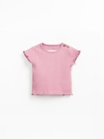Ribbed organic cotton jersey t-shirt