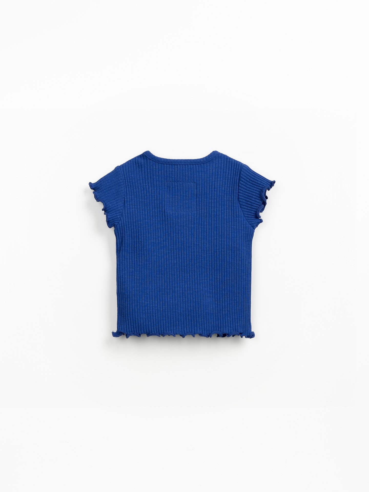 T-shirt en maille côtelée de coton biologique