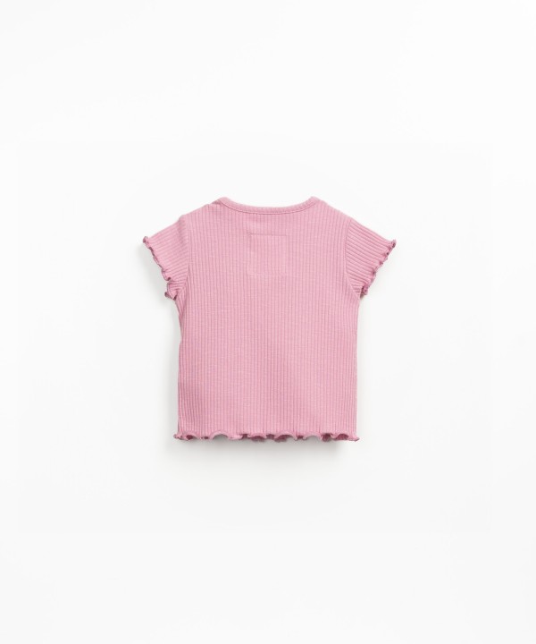Ribbed organic cotton jersey t-shirt