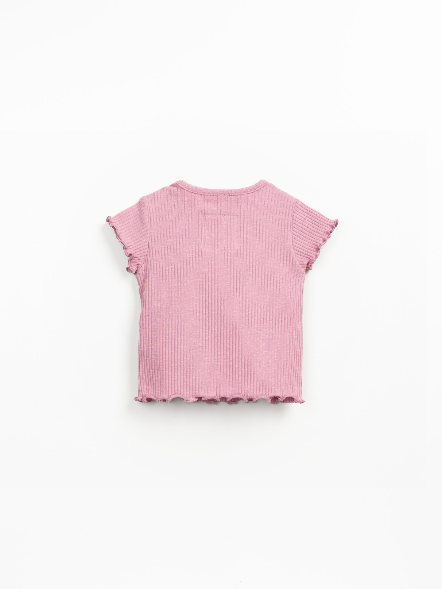 T-shirt en maille côtelée de coton biologique