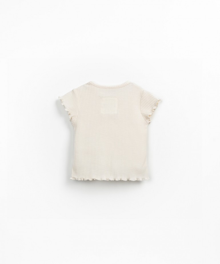 Ribbed jersey t-shirt in organic cotton