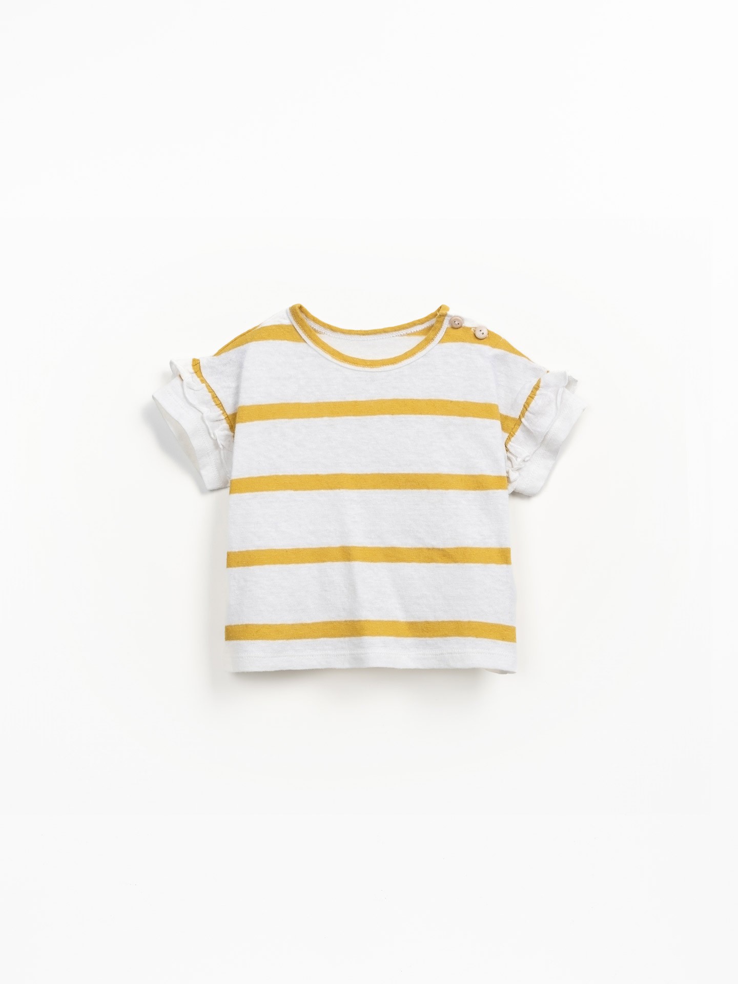 T-shirt avec volants aux manches