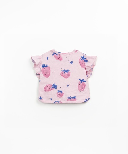 T-shirt à manches courtes avec imprimé de fraises