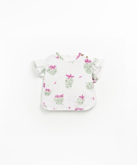 Camiseta de manga corta con estampado de fresas