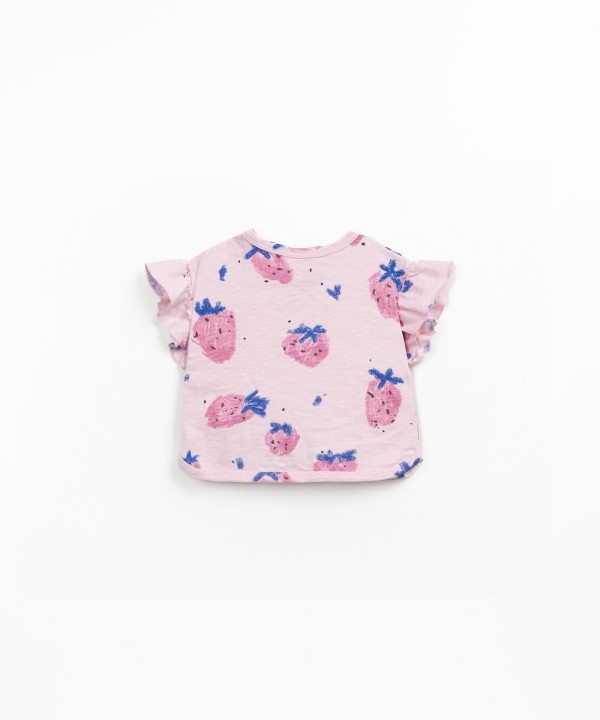 T-shirt � manches courtes avec imprim� de fraises