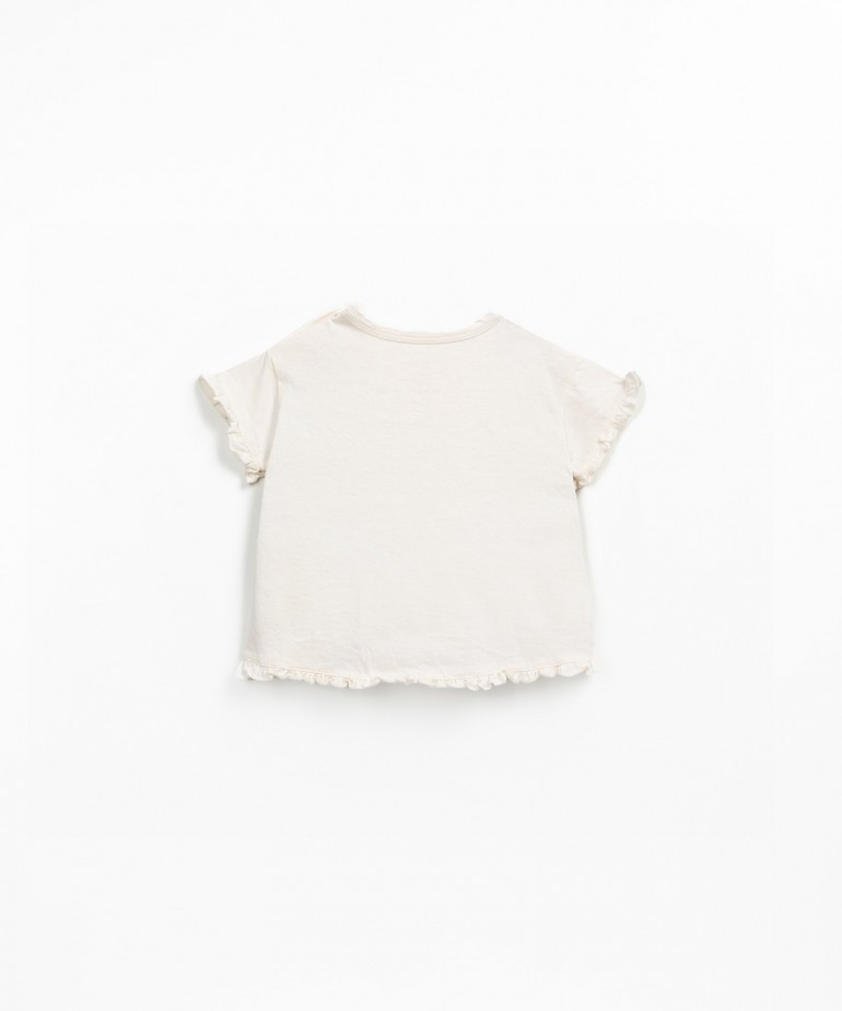 Jersey t-shirt with a blend of recycled fibers and organic fibers