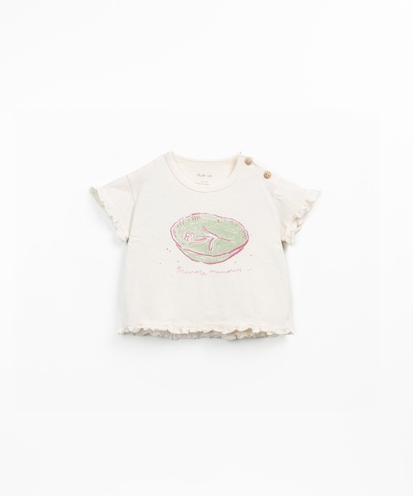 Camiseta de punto con mezcla de fibras recicladas y fibras org�nicas