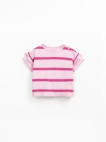 T-shirt com folho nas mangas