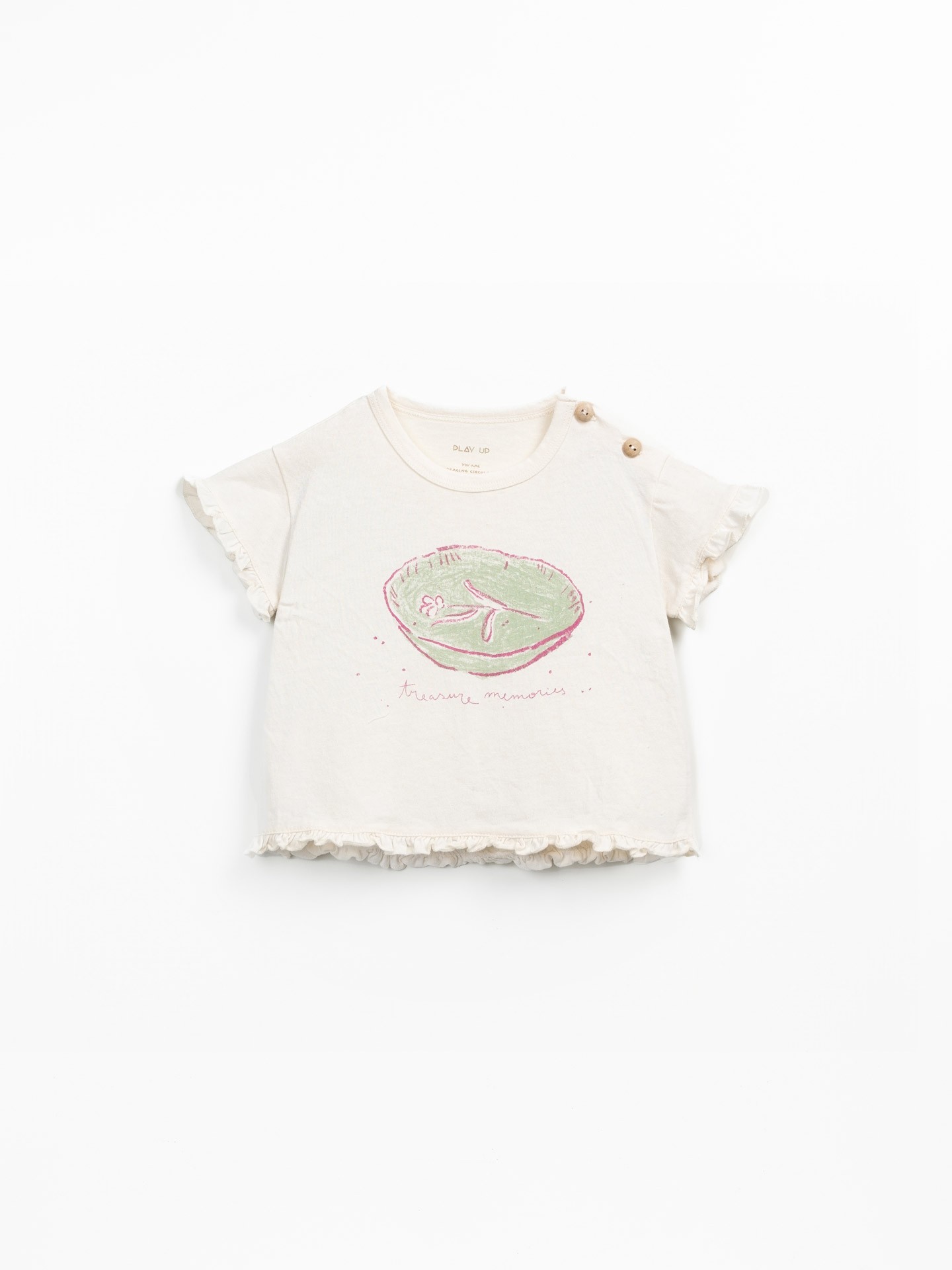 Camiseta de punto con mezcla de fibras recicladas y fibras orgánicas