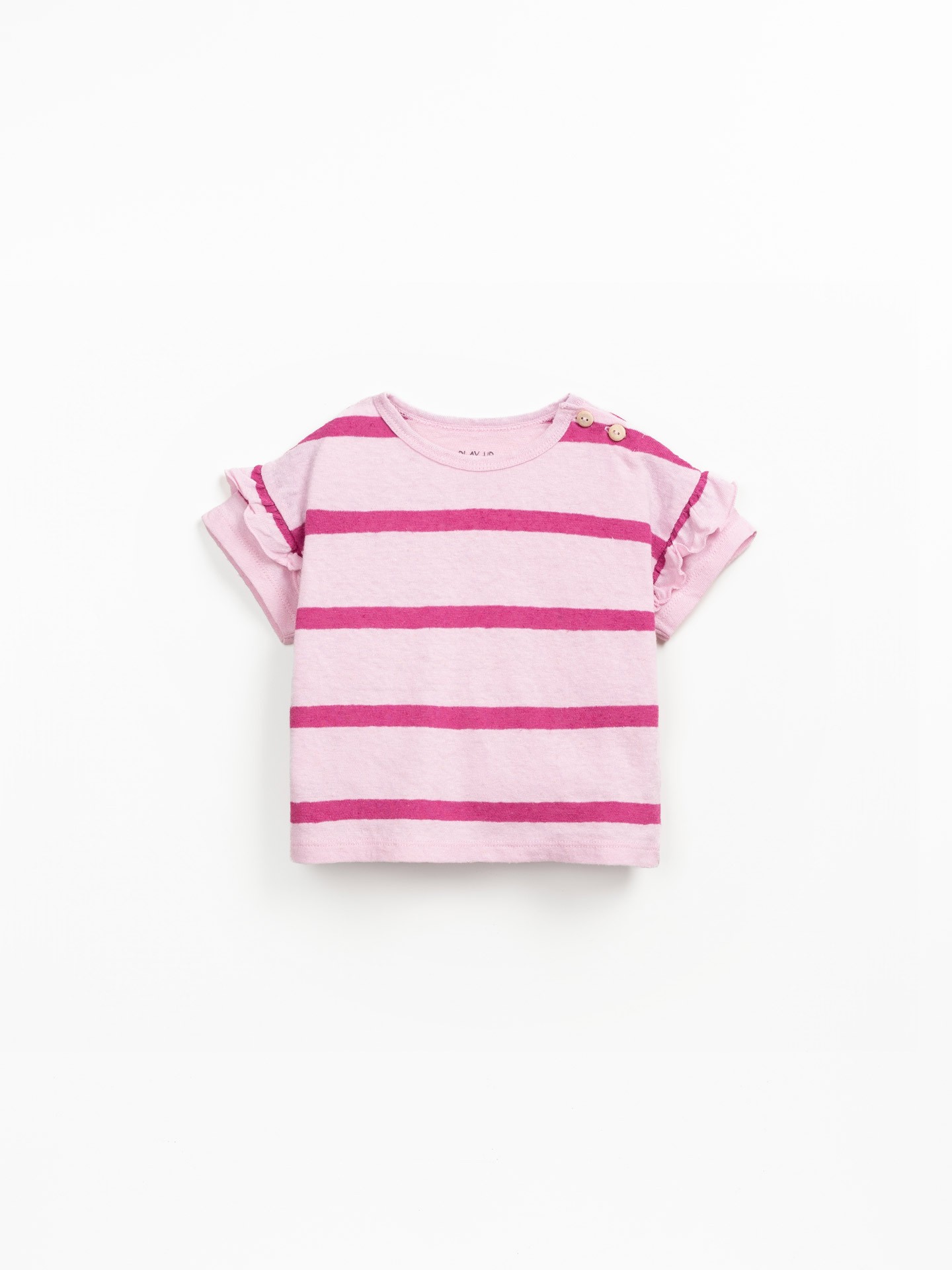 T-shirt avec volant aux manches