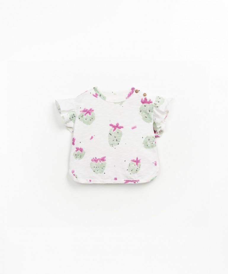 Strawberry print t-shirt in organic cotton