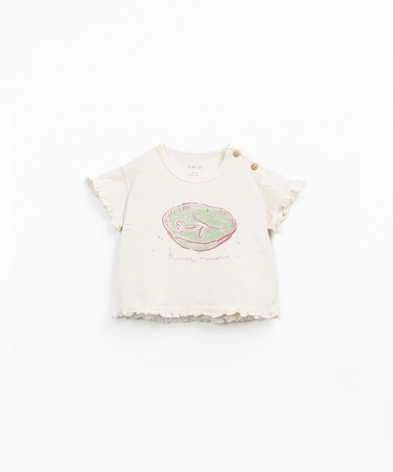 Camiseta de punto con mezcla de fibras recicladas y fibras orgnicas