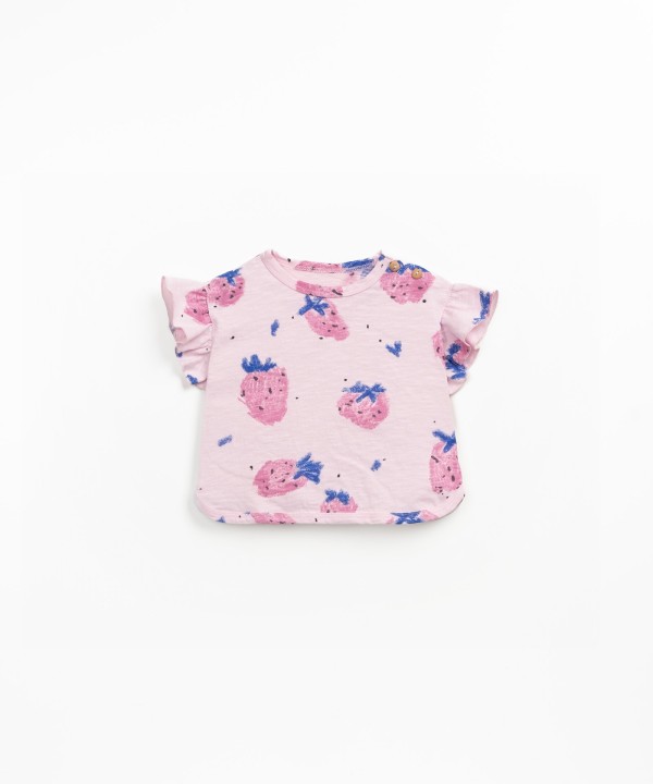T-shirt � manches courtes avec imprim� de fraises