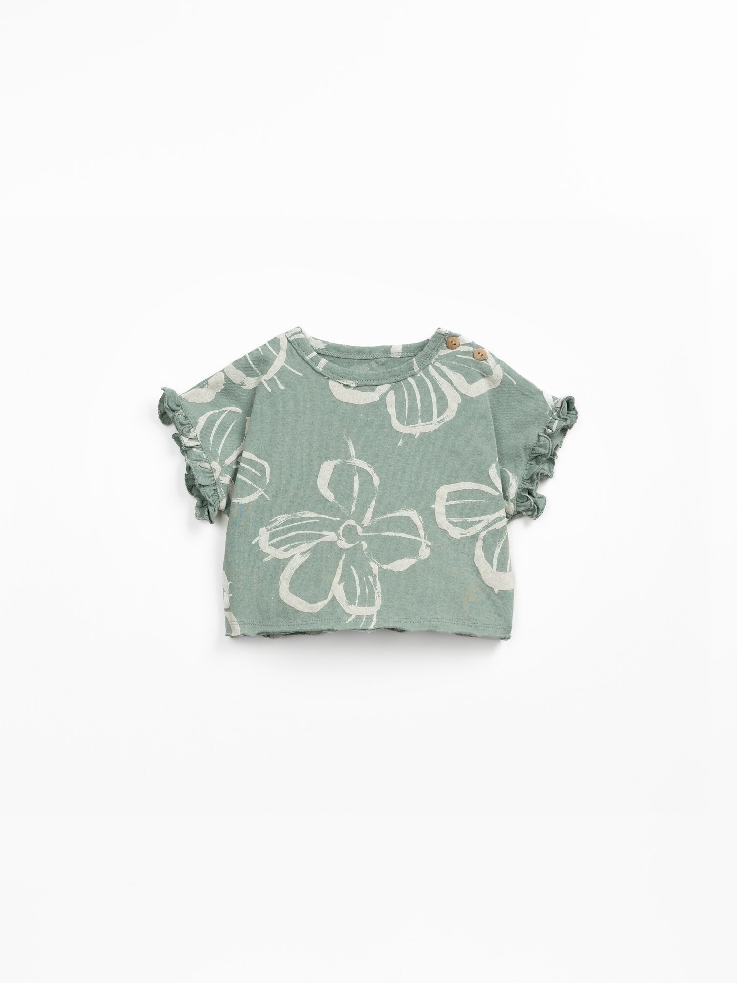 Camiseta con estampado de flores