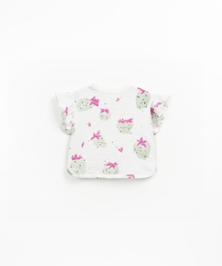 T-shirt a maniche corte con stampa di fragole