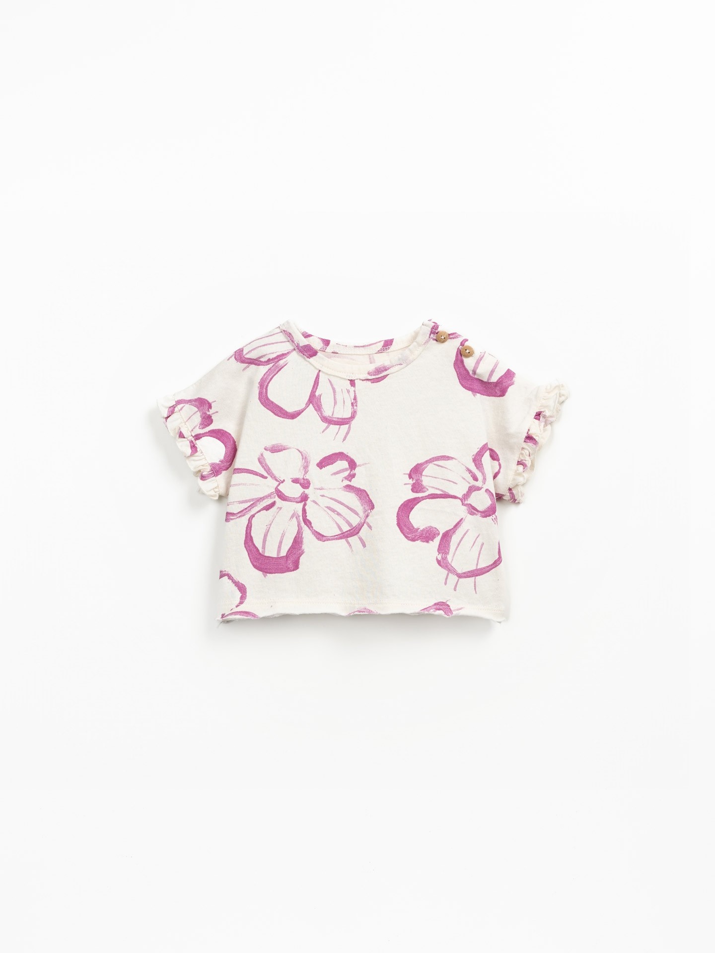 T-shirt com estampado de flores