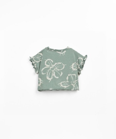T-shirt com estampado de flores