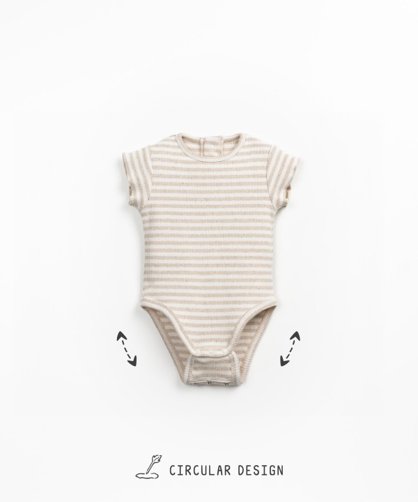 Body de manga corta con estampado de rayas