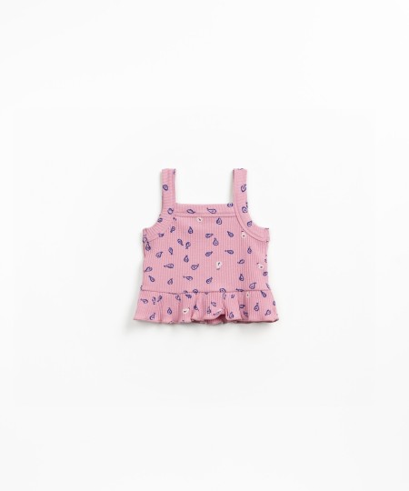 Top con spalline in cotone biologico