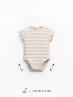 Body de manga corta con estampado de rayas