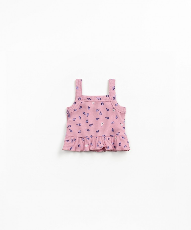 Strappy top in organic cotton