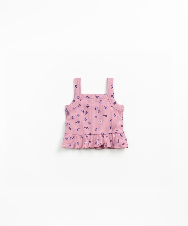 Strappy top in organic cotton