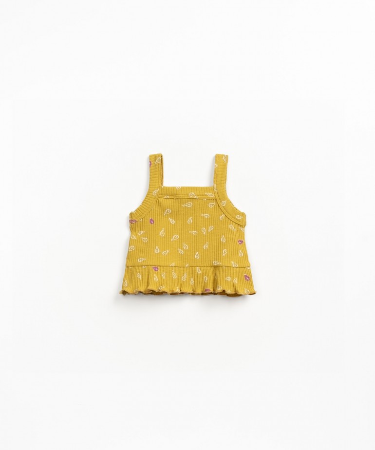 Top con spalline in cotone biologico