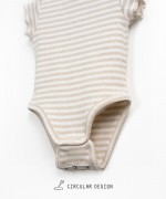 Bodysuit in a blend of natural fibers with an open back
