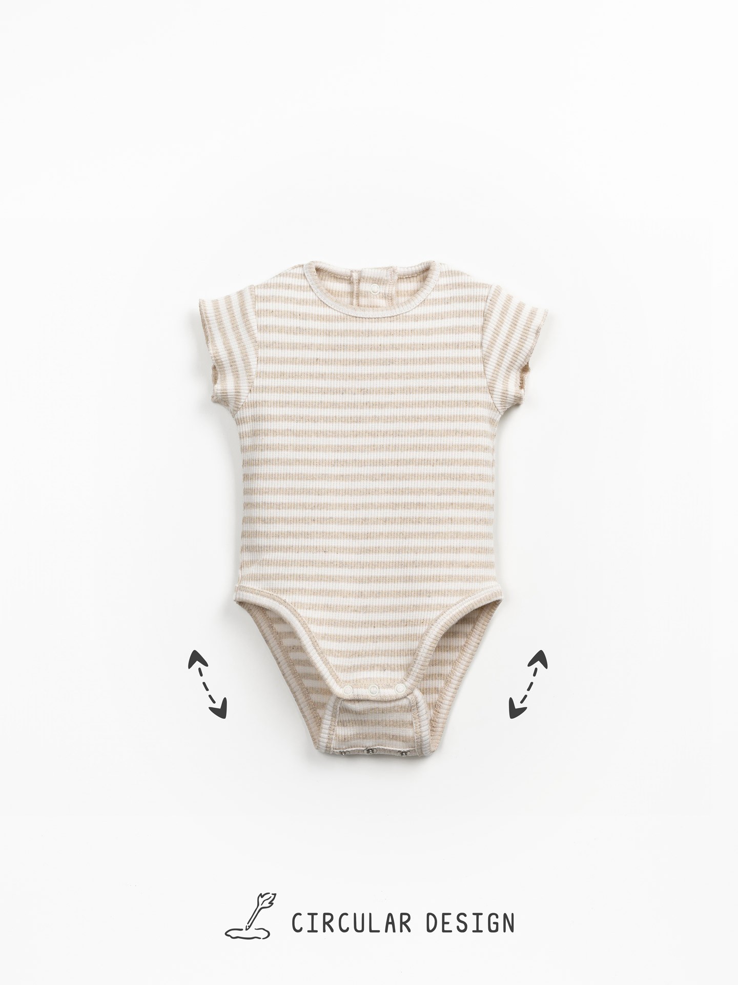 Body de manga corta con estampado de rayas