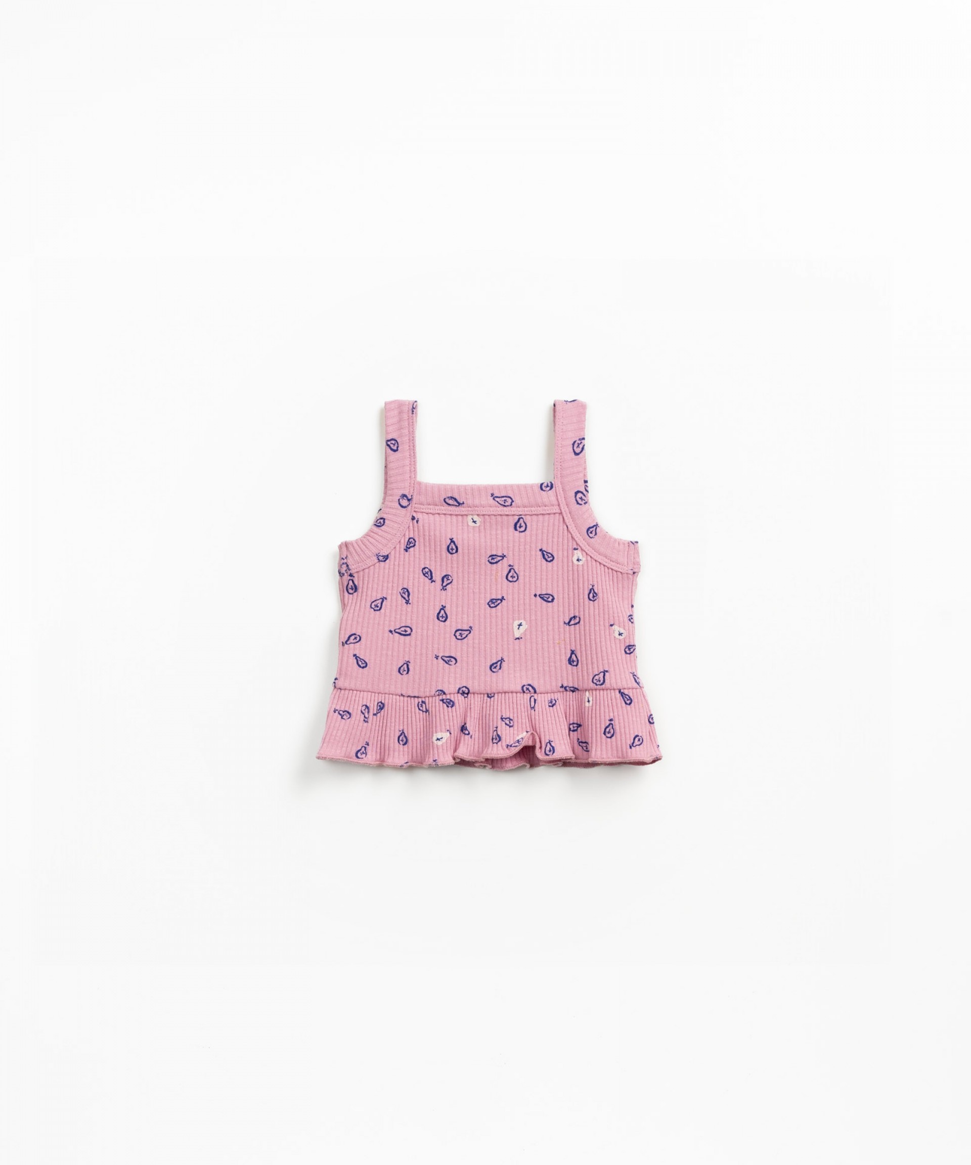 Strappy top with ruffle insert