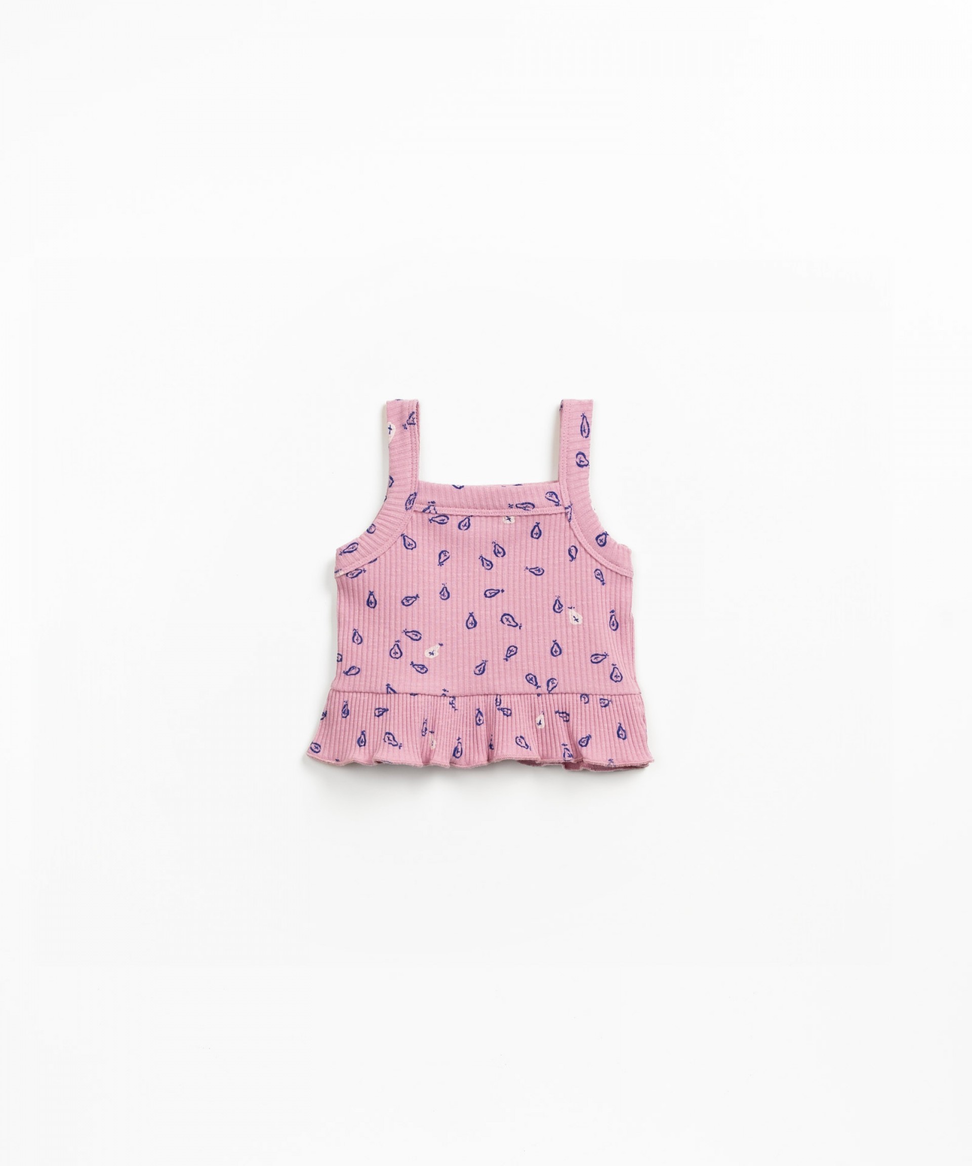Strappy top with ruffle insert
