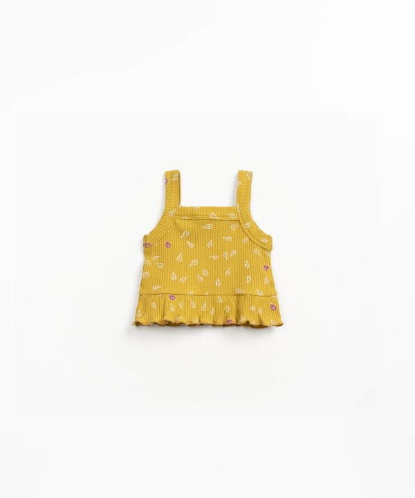 Top con spalline in cotone biologico