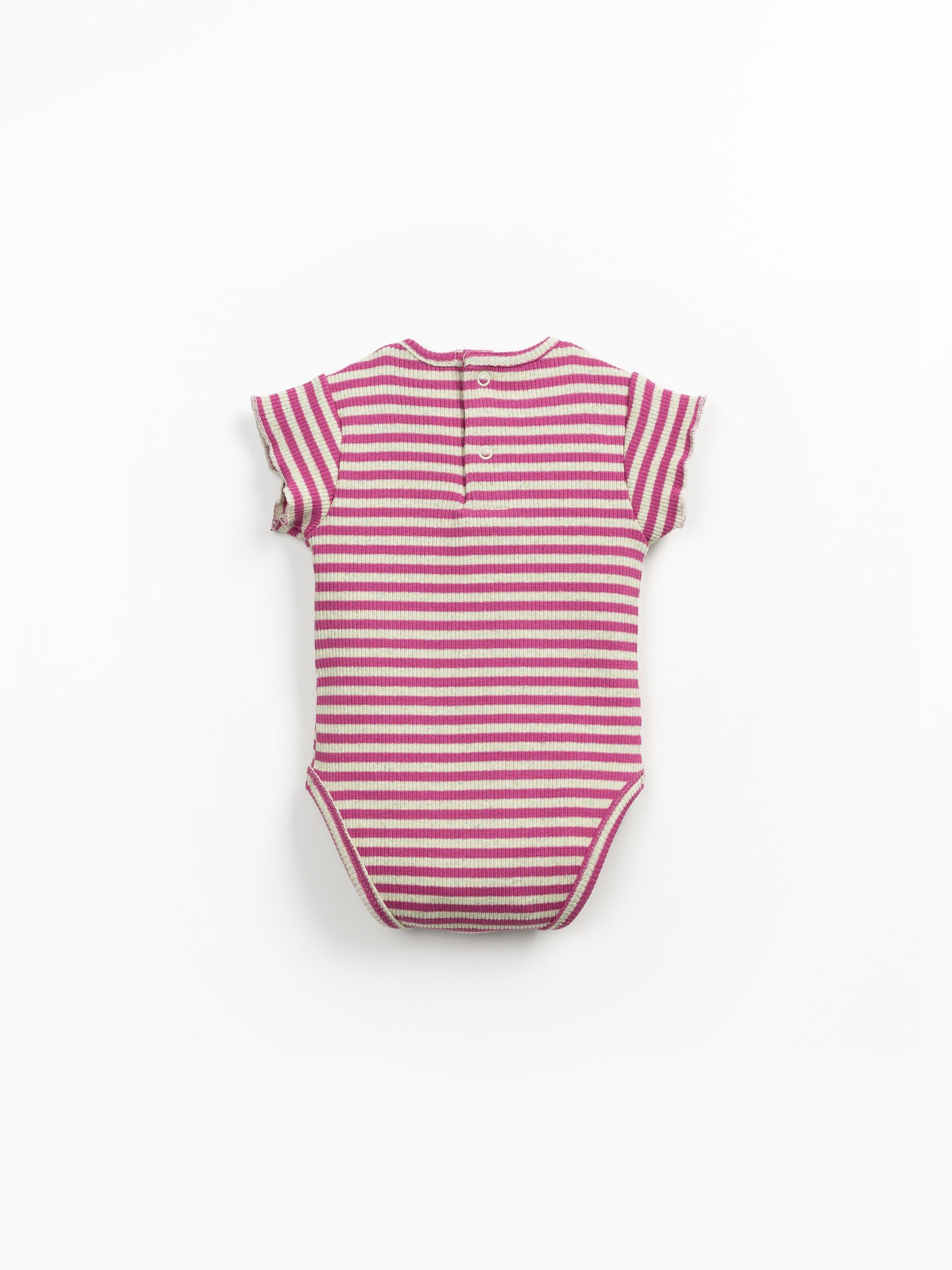 Short-sleeved bodysuit with a striped pattern