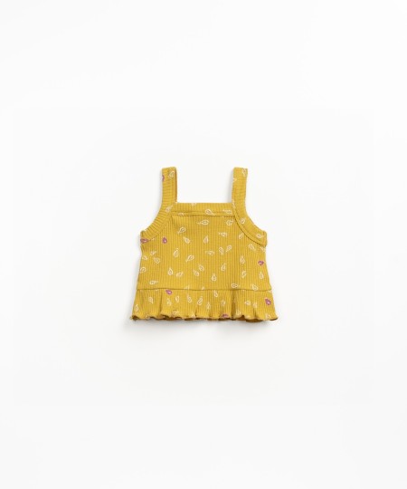 Top con spalline in cotone biologico