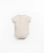 Bodysuit in a blend of natural fibers with an open back