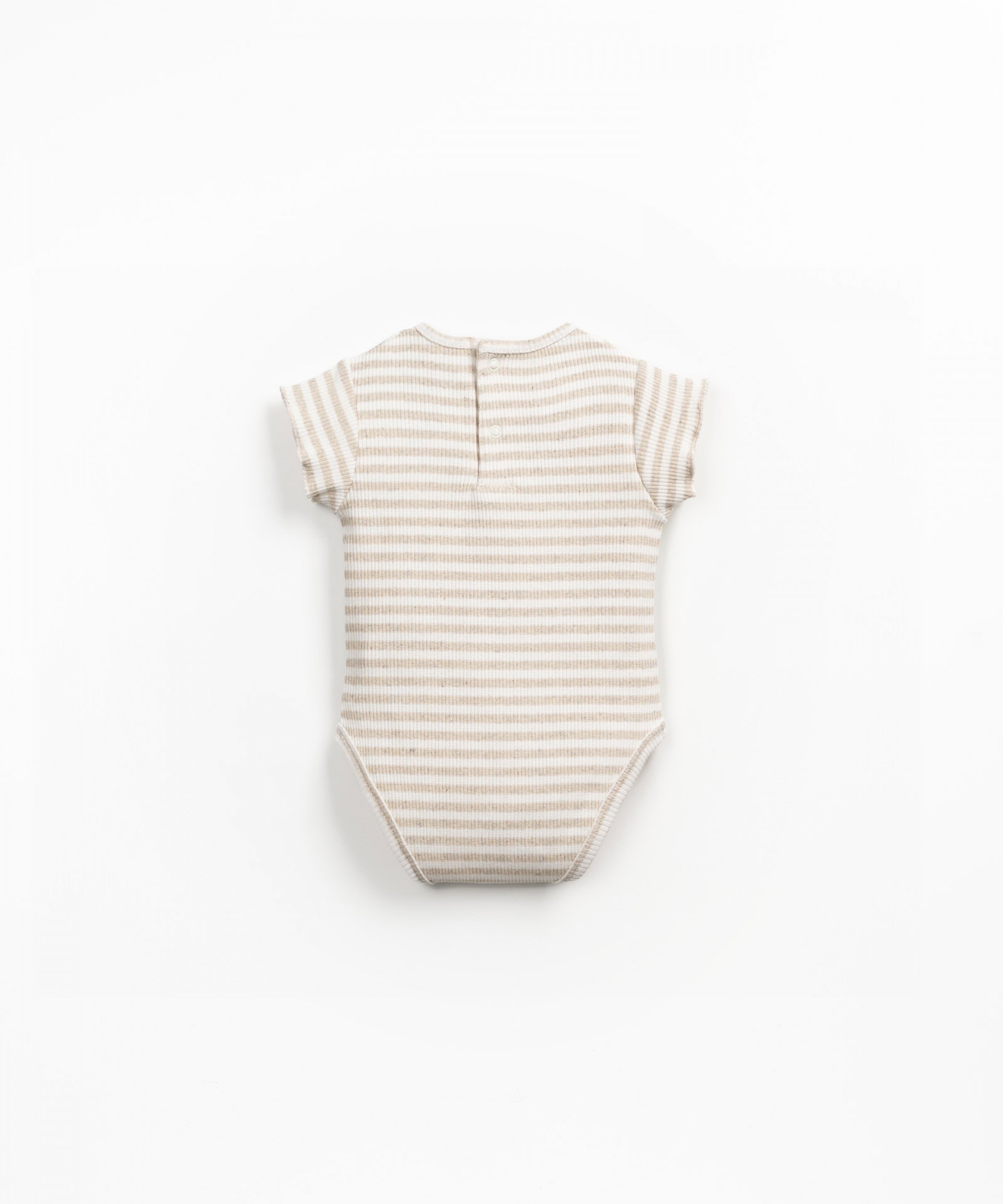Bodysuit in a blend of natural fibers with an open back