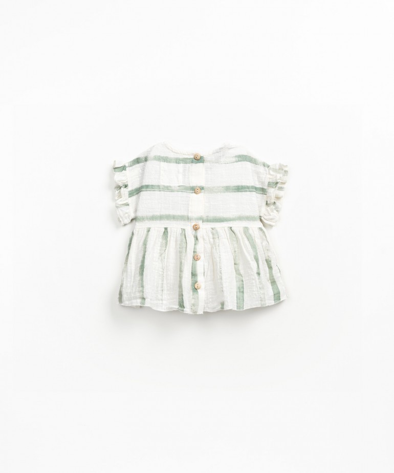 Tnica con estampado de rayas