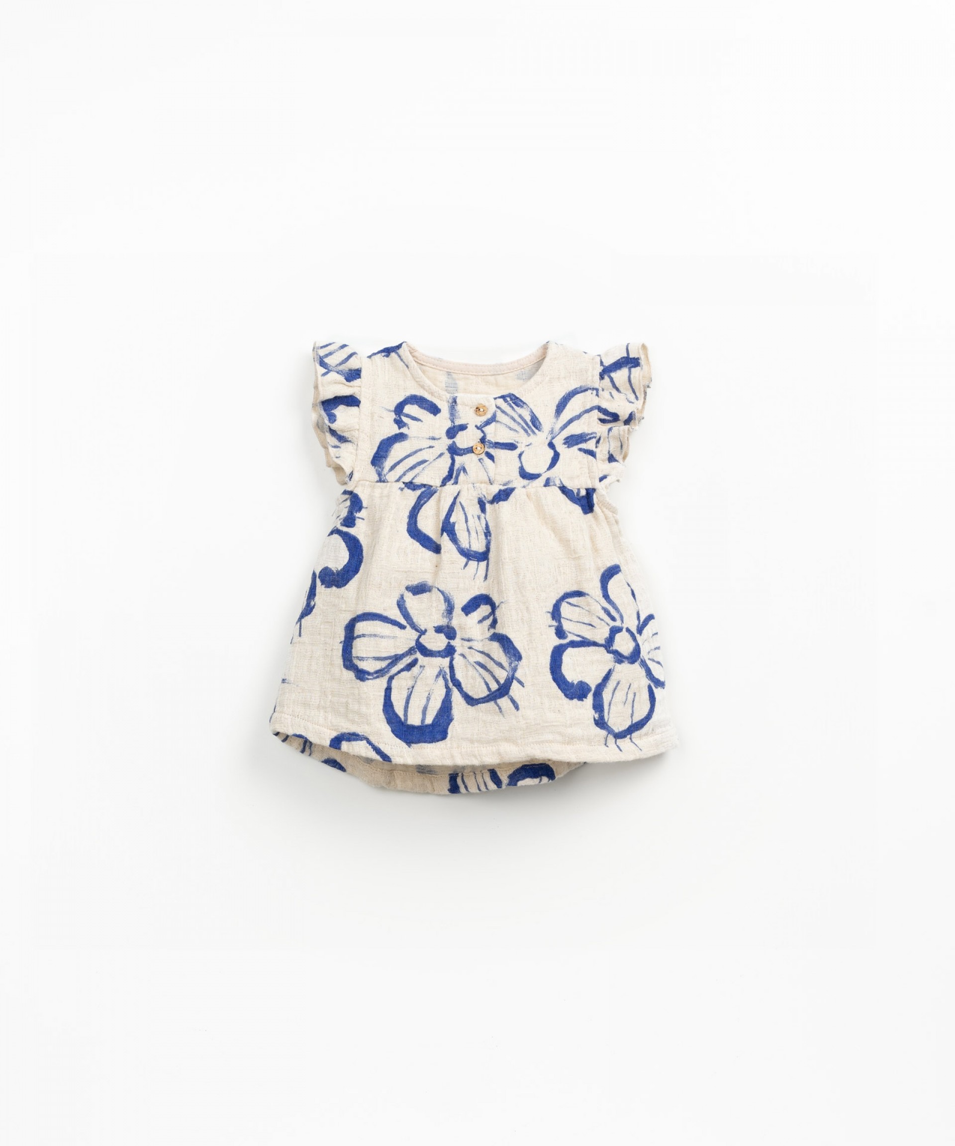 Tunic in cotton and linen