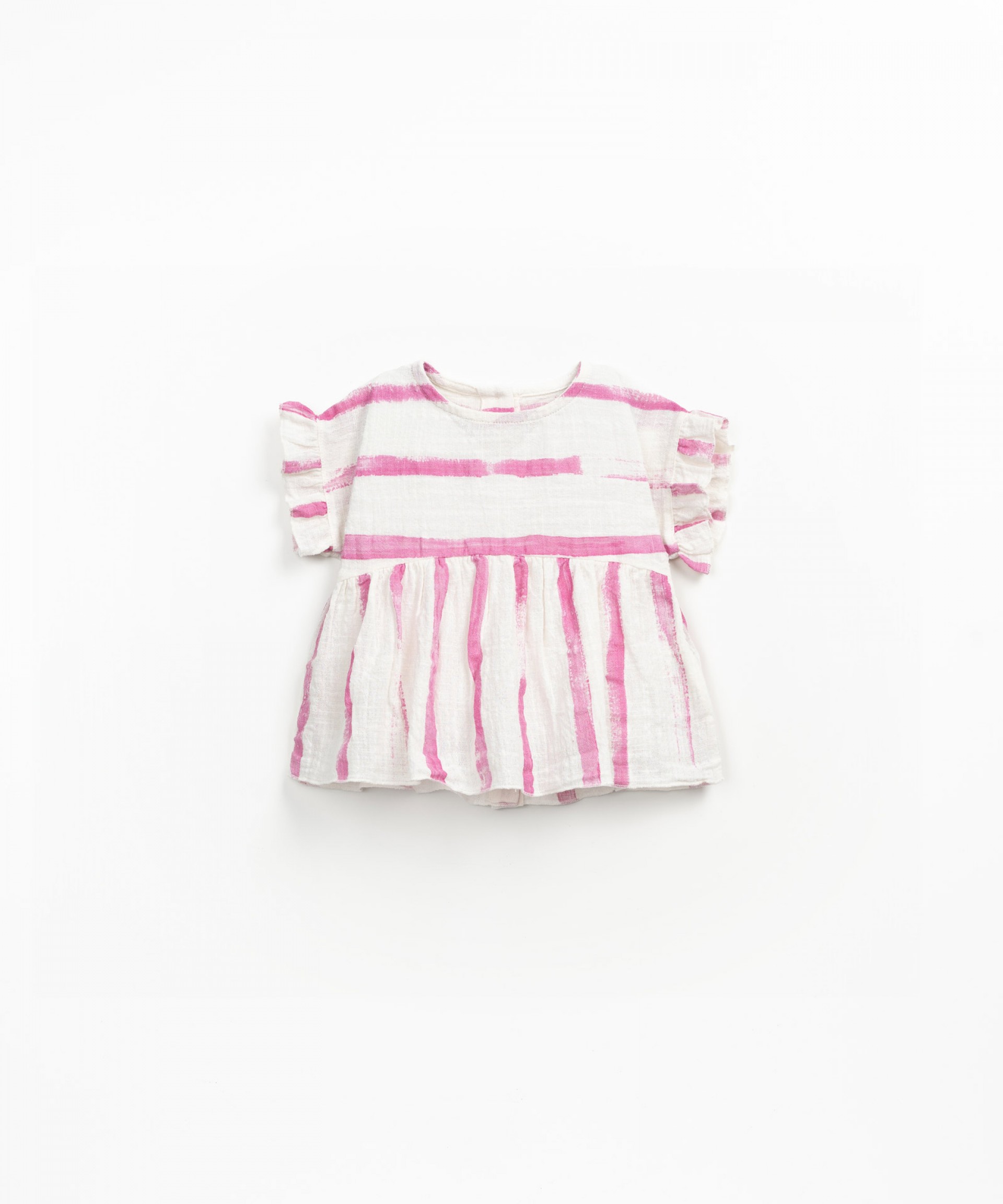 Fabric tunic with back opening